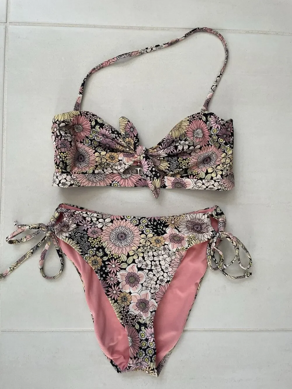 VYB Swim Bikini Swimsuit Retro Floral Boho Chic Cottagecore Femme
